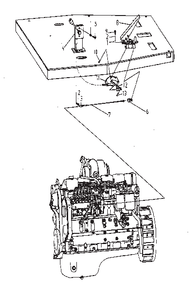 Модель GR165, GR185 Двигатель 